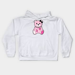 emo girl kawaii bunny and teddy bear Kids Hoodie